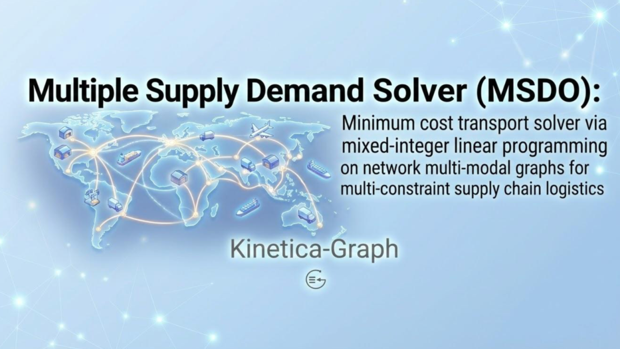 Kinetica’s MSDO Is Evolving Into a Full-Fledged Logistics Solver
