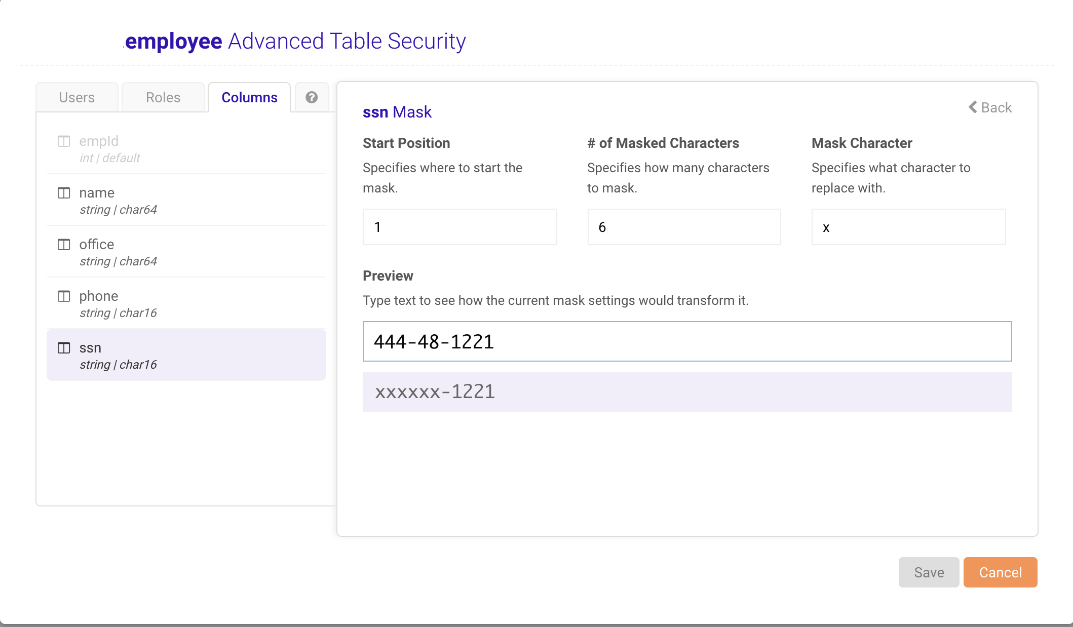 Sensitive Data Protection in Kinetica