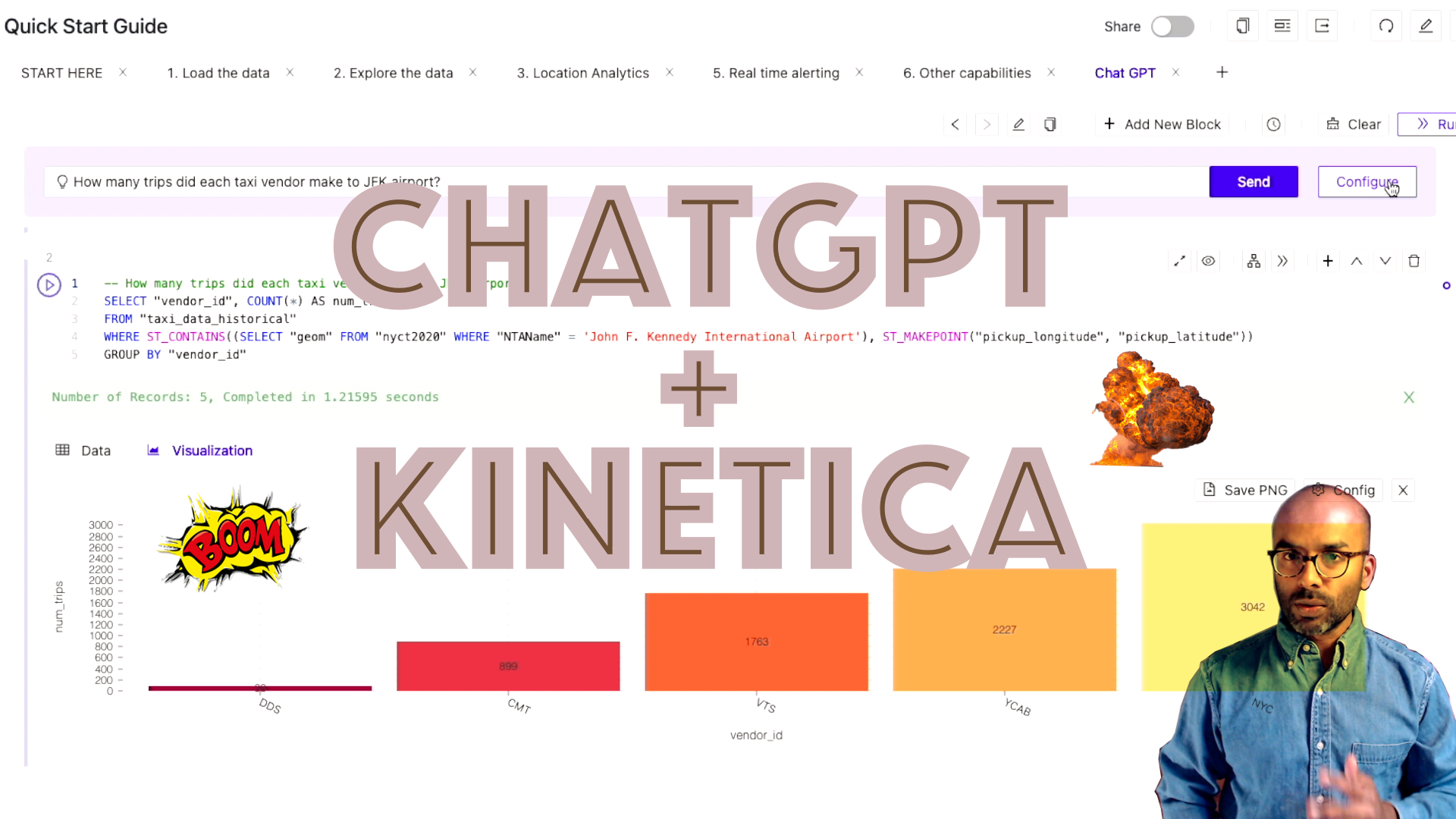Conversational Query with ChatGPT and Kinetica