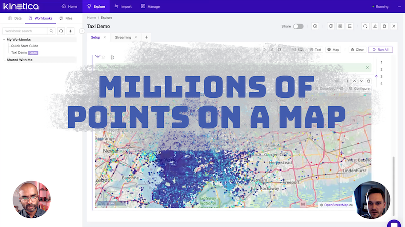 Analyze and Interact with Millions of Points of Geospatial Data on the Fly