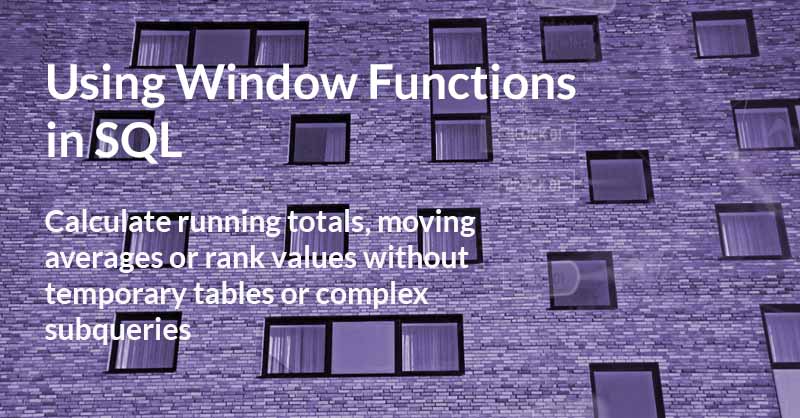 Using Window Functions in SQL